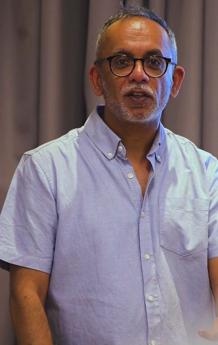 Speaker leading a session